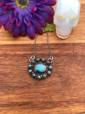 Turquoise Mini Cluster Necklace #4