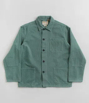 Uskees 3001 Cord Buttoned Overshirt - Eucalyptus