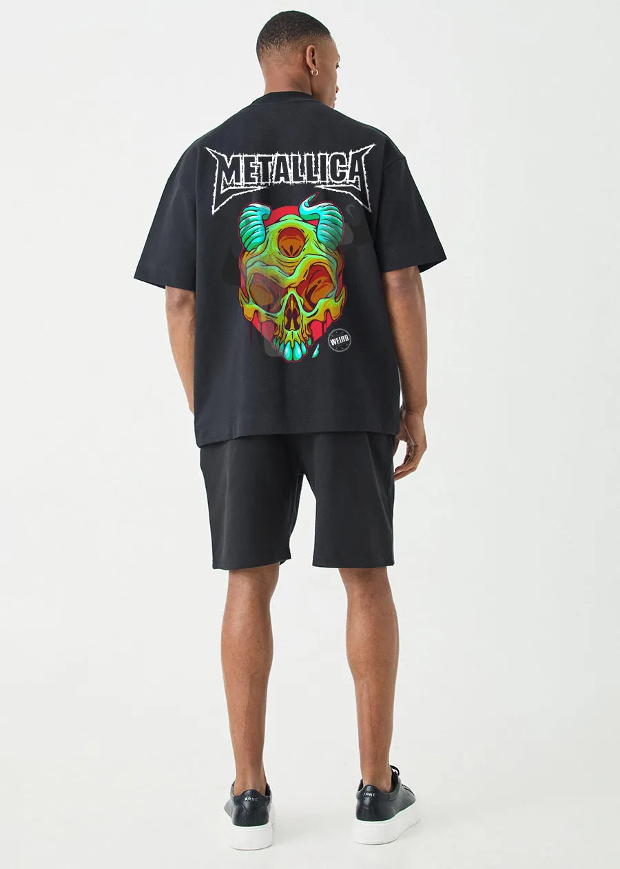 Weird Metallica Men Oversized Printed T-Shirt