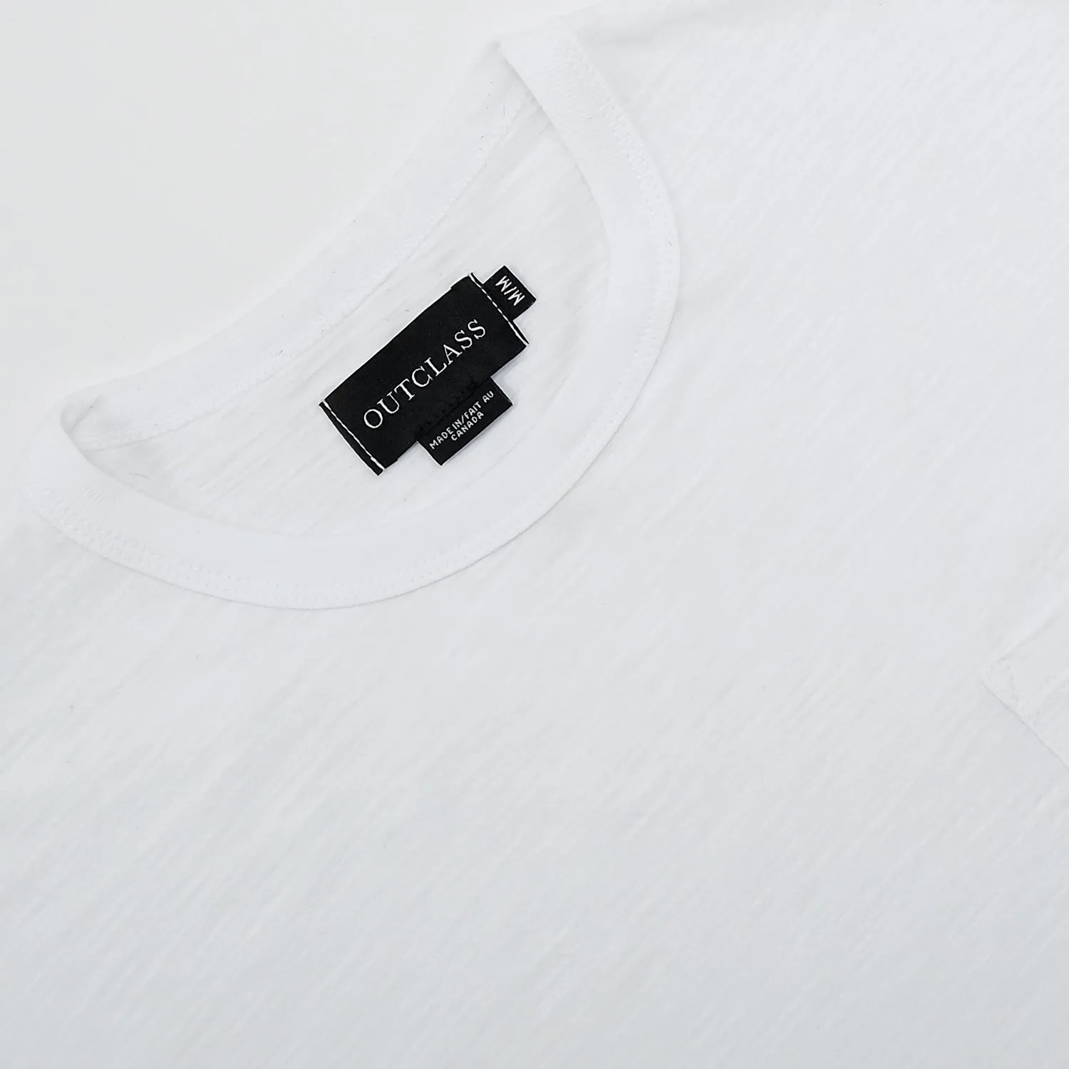 White Slub L/S Pocket T-Shirt